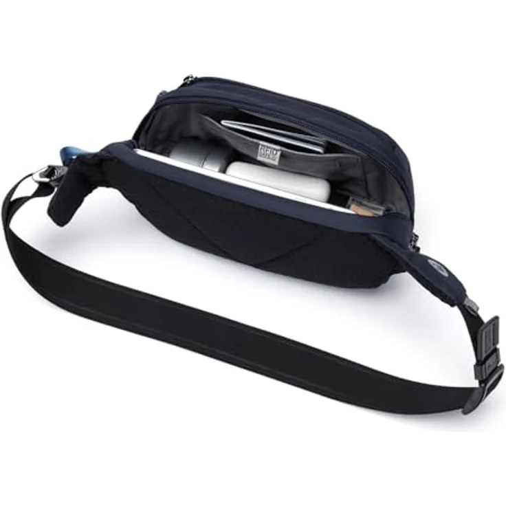 Pacsafe Vibe 100 Gürteltasche RFID, 27 cm, 100% Nylon, blau – Bild 7