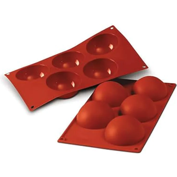 Silikomart 20.001.00.0060 TERRACOTTA SILICONFLEX ITEM NR.5 HALF-SPHERES ø80 MM H 40 MM IN POLYBAG + CLAS – Bild 2