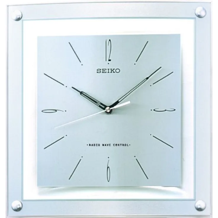 Seiko Clocks Funkwanduhr QXR205S, weißer Kunststoff, 32,0 x 31,0 x 4,1 cm
