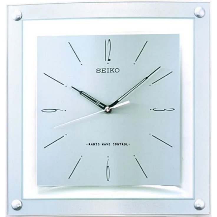 Seiko Clocks Funkwanduhr QXR205S, weißer Kunststoff, 32,0 x 31,0 x 4,1 cm – Bild 1