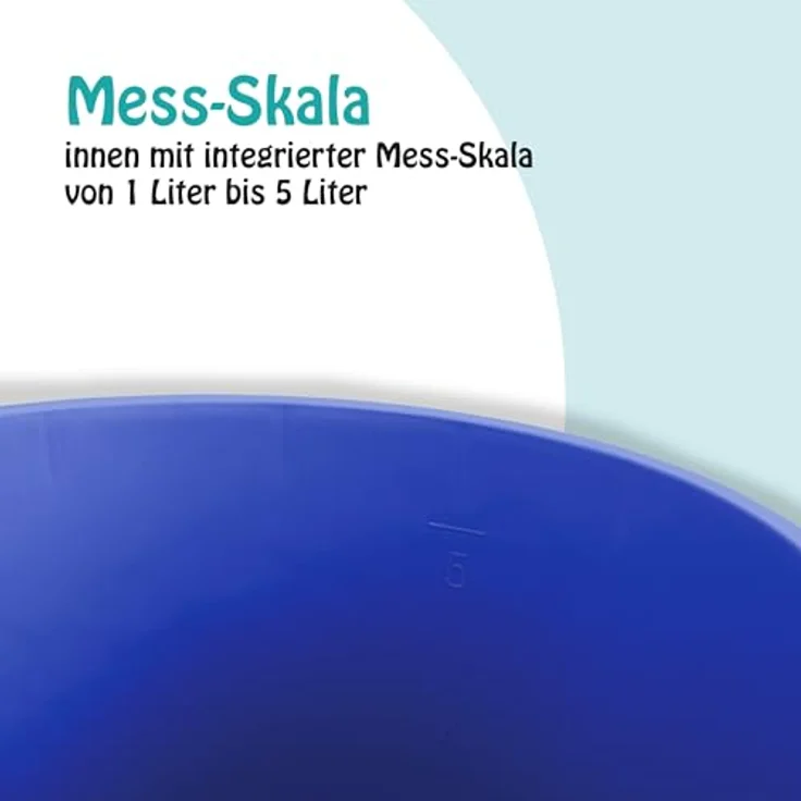ProHome Putzeimer Kunststoff mit Metallbügel, stapelbar, 5 Liter, BPA-frei, blau, Made in EU – Bild 4