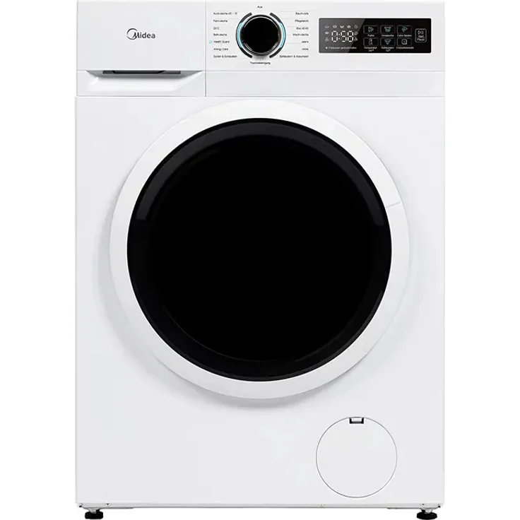 Midea MF110W80B14A10, Stand-Waschmaschine mit 8 kg Fassungsvermögen, 15 Programmen, Kindersicherung und Energieeffizienzklasse A