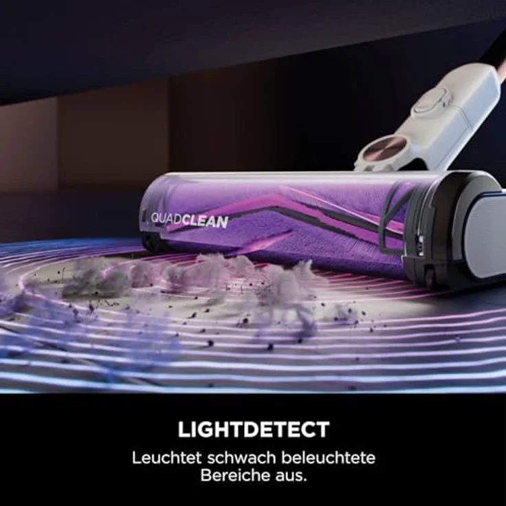 Shark Detect Pro kabelloser Akku-Staubsauger mit FloorDetect, 2L Auto-Empty System, 60 Minuten Laufzeit, leicht, flexibel, Anti-Hair-Wrap-Staubsauger kabellos mit Fugendüse, Weiß/Bronze IW3611EU – Bild 4