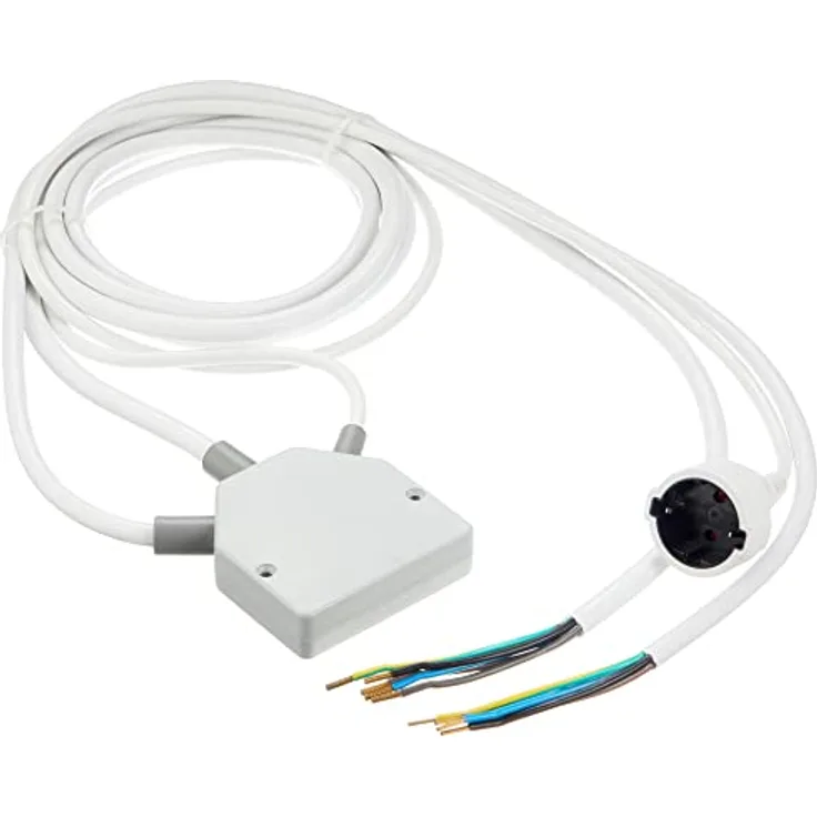 Xavax Küchenanschluss-Verteiler (Splitter-Box mit Anschlusskabeln für Kochfeld, Backofen und Herdanschlussdose, max. 11kW) Küchenanschlussbox/Herdanschluss-Verteiler