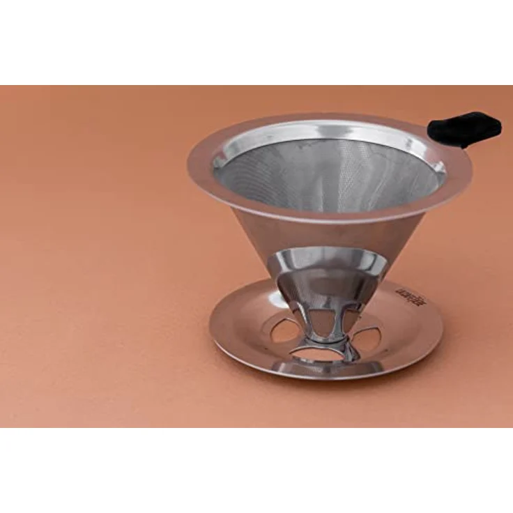La Cafetière Filterloser Kaffeebereiter für Gießkaffee, Edelstahl, wiederverwendbar, inklusive Geschenkverpackung mit 12-monatiger Garantie – Bild 3