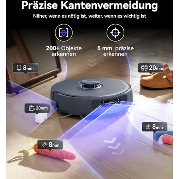 Narwal Freo Z10 Ultra Saug- & Wischroboter, 65W, 120 Min Laufzeit, 0,8L, Laser-Navigation, WLAN, beutellos, grau – Bild 10