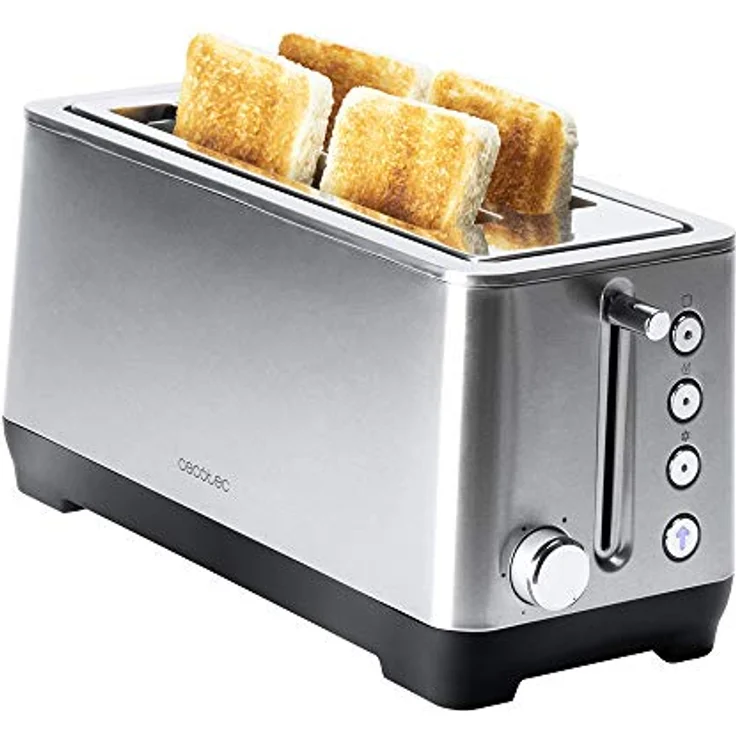 Toaster Cecotec BigToast Extra Double 1600 W, Aufwärmen, Auftauen, Bagel-Funktion, Abbruch, edelstahl – Bild 2