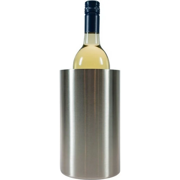 FUCHS Wein- und Sektkühler Flaschenkühler Edelstahl - Elegantes und robustes Gehäuse - Doppelwandiges Isoliersystem - 10,4cm Innendurchmesser
