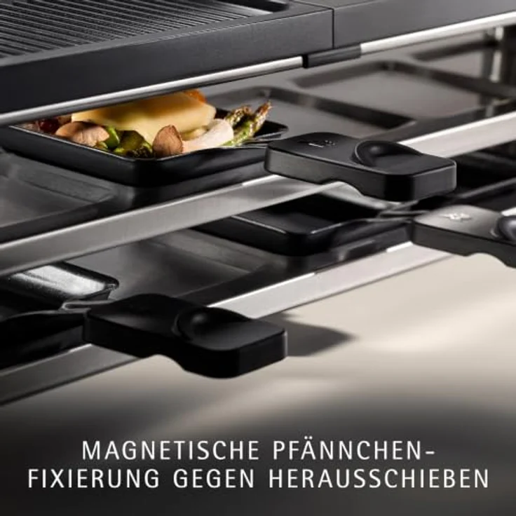 WMF Lono Long Raclette, Long-Form Grillgerät mit 2 getrennten Platten und keramischer Antihaftbeschichtung – Bild 4