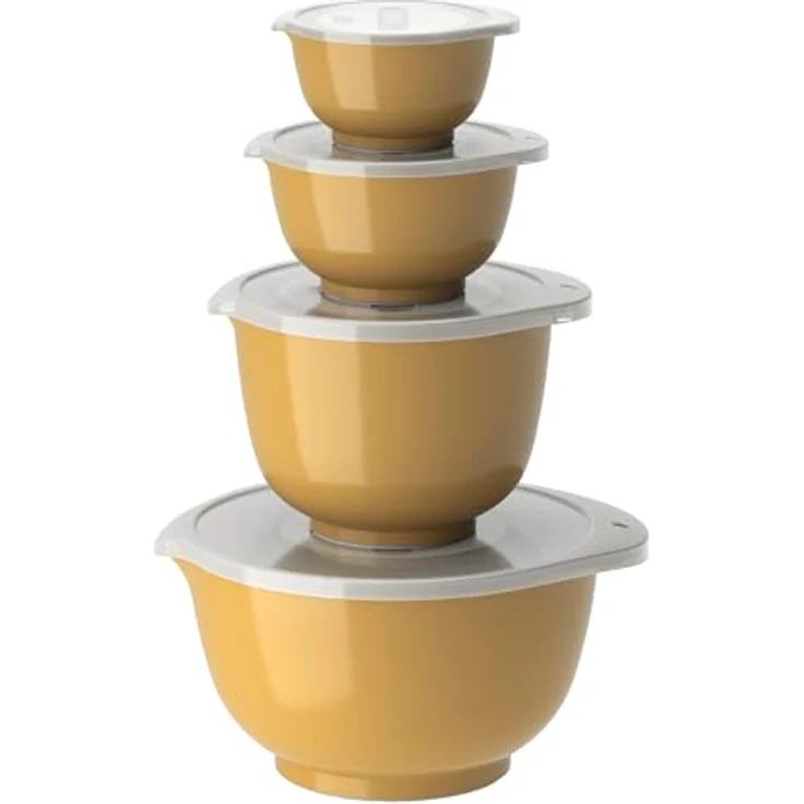 Rosti Margrethe Schüssel Set, Rührschüssel Set, 8-Teilig, 0,25-3 Liter, Curry – Bild 1