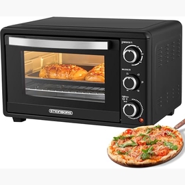 Mini Backofen 21 L, Pizzaofen 1280 W, 3 Heizmodi Weiß 09ws