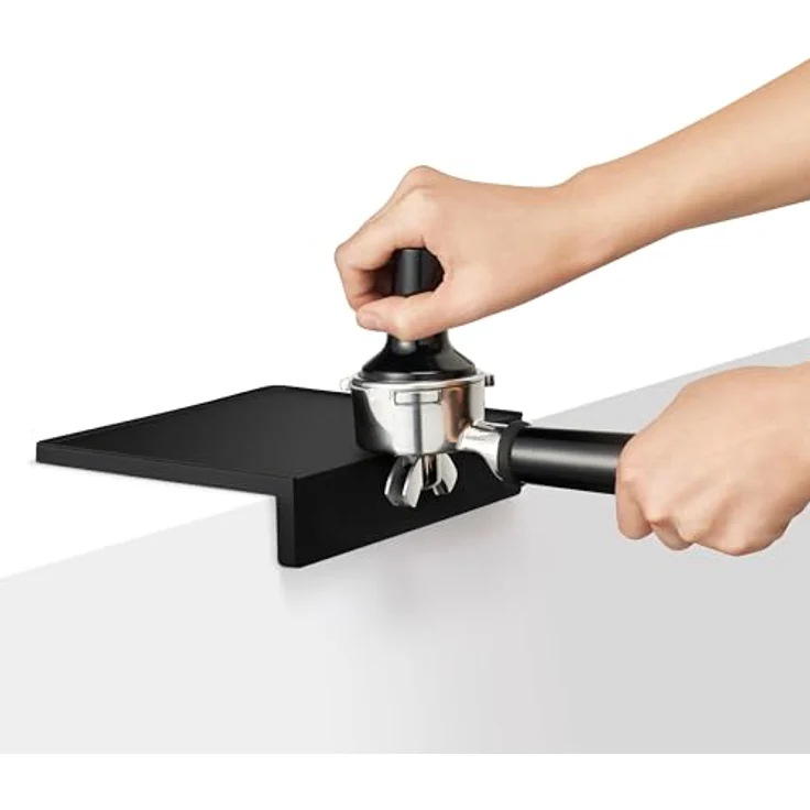 Sage the Bench Saver Tamp Mat, Silikongummi mit großzügiger Tamper-Fläche und schützendem Überhang, Schwarz – Bild 3