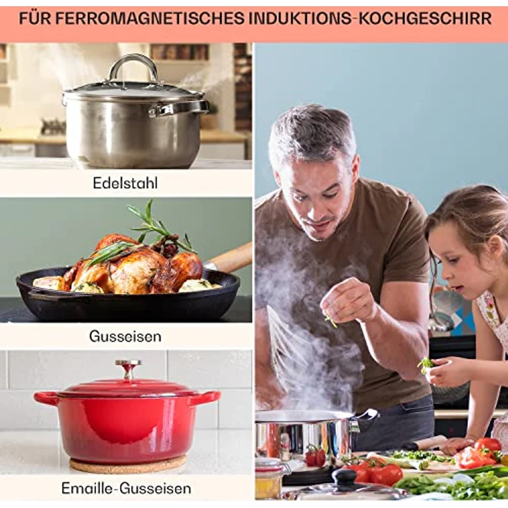 Klarstein VariCook Slim Induktionskochfeld Doppel Kochplatte – Bild 9