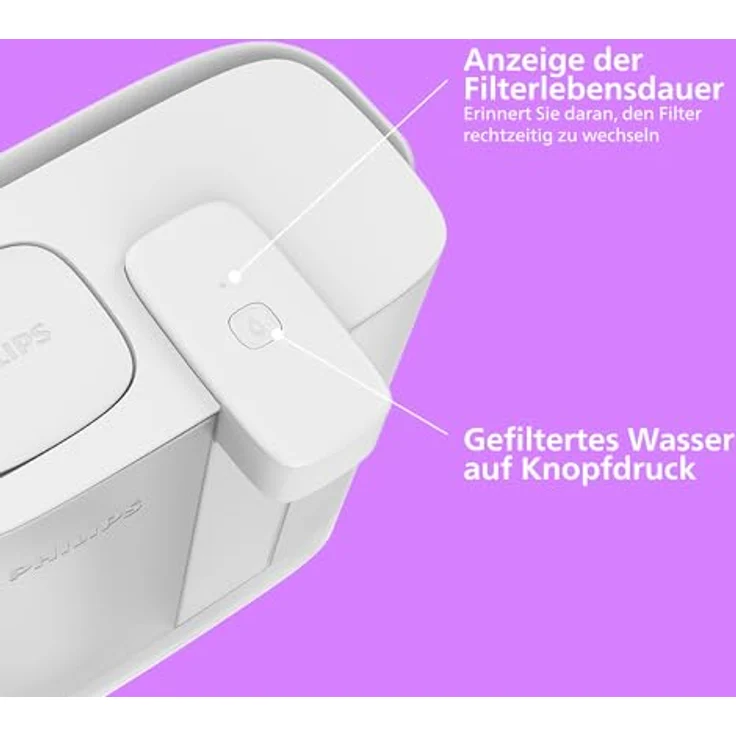Philips AWP2980WH3, automatischer Wasserfilter für die Arbeitsplatte, 3-stufiger Sofortfilter mit hoher Durchflussgeschwindigkeit, weiß, 3 Kartuschen im Lieferumfang enthalten – Bild 5