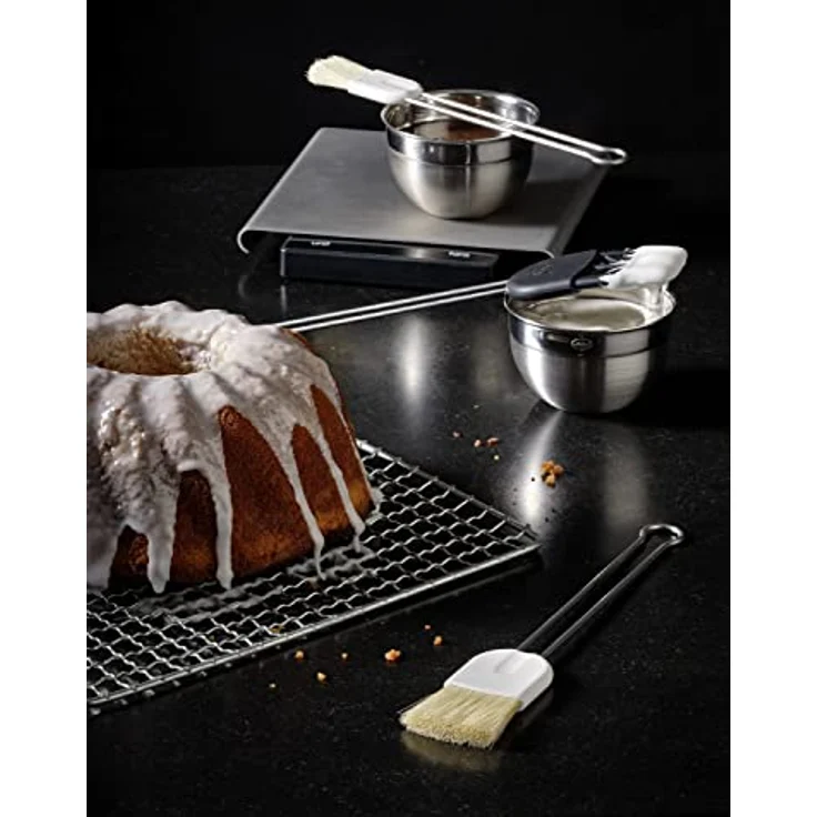 RÖSLE Backpinsel, Hochwertiger Pinsel mit reinen Naturborsten zum Einfetten und Glasieren, Drahtgriff, Edelstahl 18/10, 3,5 cm – Bild 4