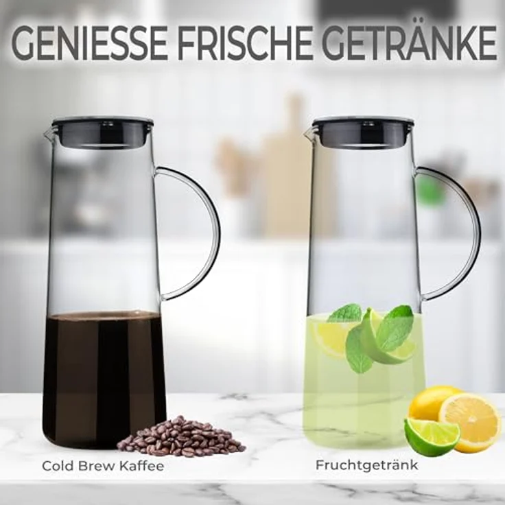 ZASSENHAUS Kaffeebereiter Aroma Brew 1L, mit mikrofeinem Edelstahlfilter, hitzebeständigem Borosilikatglas, Silikon Griff, 8 Tassen – Bild 5
