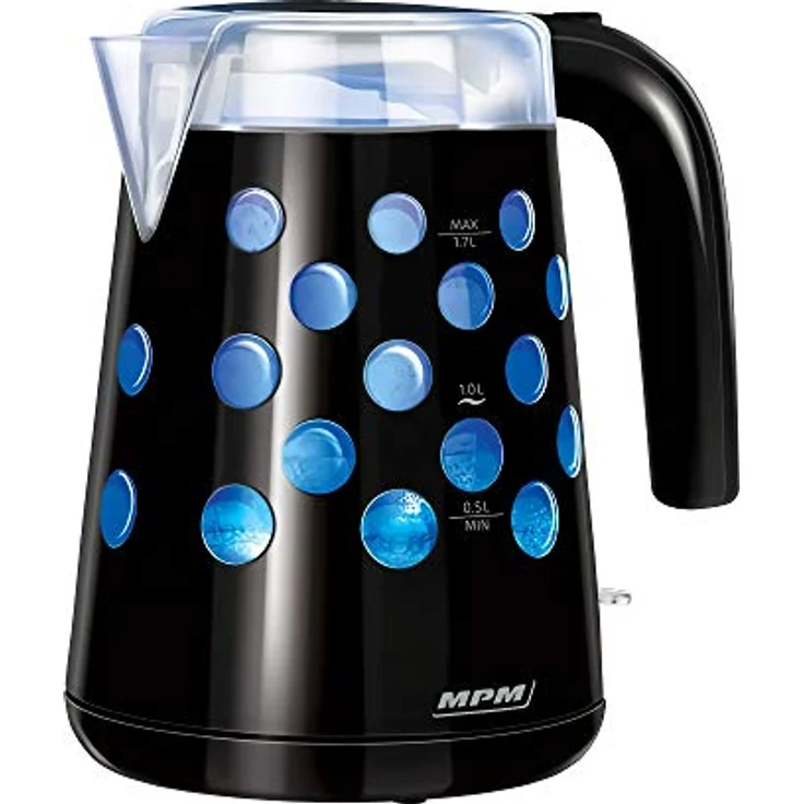 MPM MCZ-86C Elektrischer Wasserkocher, 2200 W, 1,7 Liter, Schwarz – Bild 2