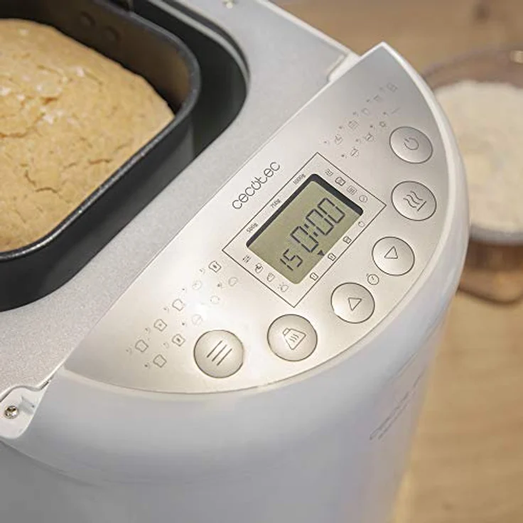 Cecotec Bread&Co 1000 Delicious Brotbackautomat, 550W, LCD-Display,  19 automatische Kochprogramme, weiß – Bild 5