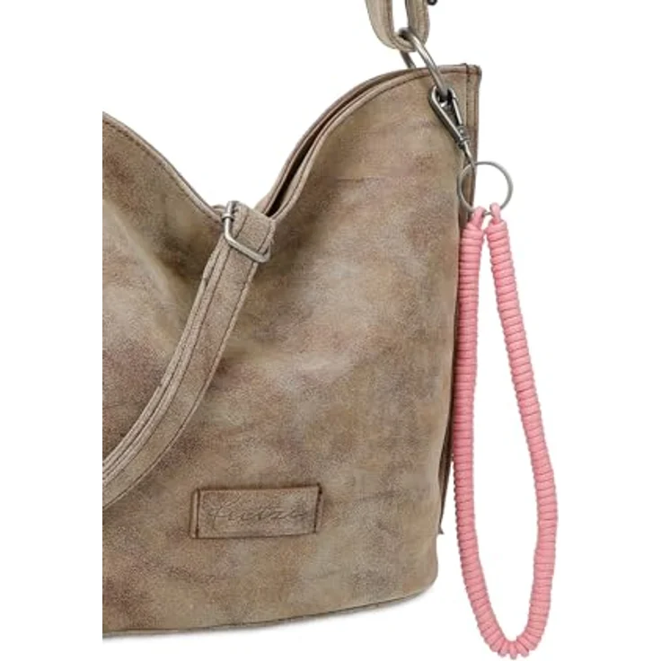Fritzi aus Preußen Fritzi31N, Handtasche mit mehreren Fächern und Schultergurt, Braun – Bild 2