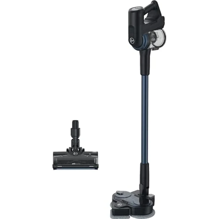 Hoover Akku-Stielstaubsauger Hoover HF4 Akkustaubsauger mit Wischaufsatz [HF410YP3], Kabelloser Staubsauger mit Anti-Twist-Technologie, Mini-Düse für Haustierhaare, 30 Minuten Laufzeit, Blau – Bild 2