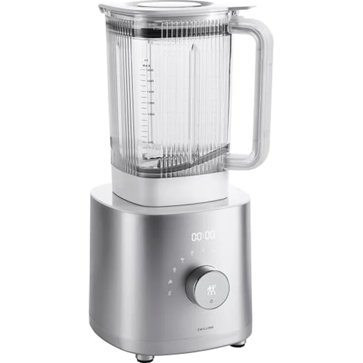 Zwilling Enfinigy Hochleistungsstandmixer 1600W 5300, 12 Geschwindigkeiten, 6 Automatikprogramme, 1,8L Behälter, silber – Bild 3