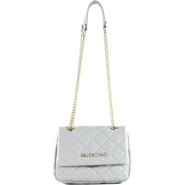 VALENTINO BAGS Ocarina Umhängetasche, Schultertasche 18.5 cm mit eleganter Steppoptik, Farbe Perla