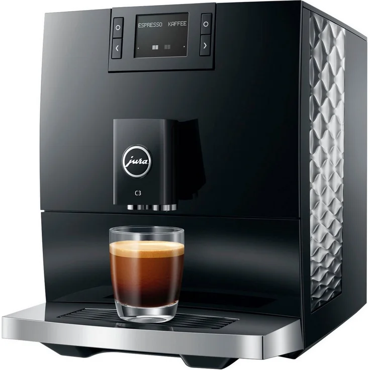 JURA Kaffeevollautomat 15599 C3 (EA) Piano Black, Vollautomat mit Full-Size-Brüheinheit und P.E.P.®