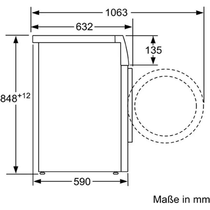 Siemens WM14XM42, Frontlader-Waschmaschine, C, Fassungsvermögen 9 kg, Standgerät, Breite 59,8 cm, Knittershcutz, Schaumerkennung – Bild 5