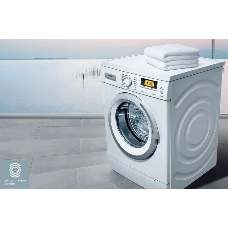 Siemens WM14XM42, Frontlader-Waschmaschine, C, Fassungsvermögen 9 kg, Standgerät, Breite 59,8 cm, Knittershcutz, Schaumerkennung – Bild 3