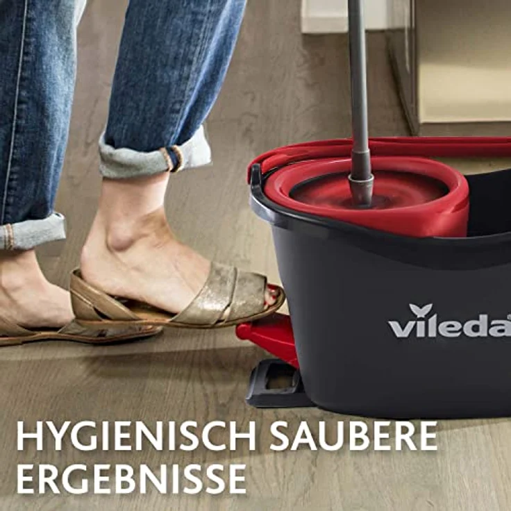 Vileda Turbo 3in1 EasyWring&Clean Wischmopp Ersatzköpfe, Mikrofaser Moppköpfe mit Kraftfasern für Vileda Turbo Sets, ideal für Hartböden, Farbe Lila Weiß, 1er Pack – Bild 2