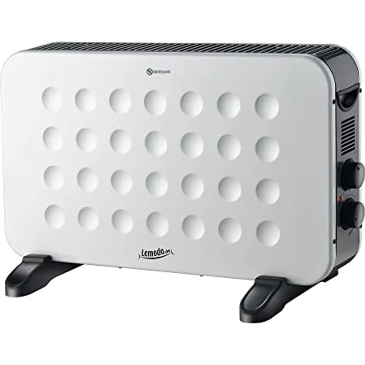 LEMODO mobile Elektroheizung - energiesparende Konvektor Heizung - Elektrische Heizung mit 3 Leistungsstufen - Heizgerät ohne Gas - robuster Elektroheizkörper (750W / 1.250W / 2.000W)