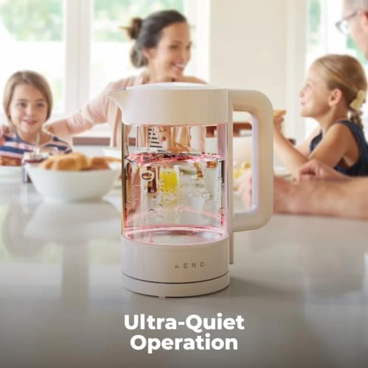 Aeno EK5 Elektrischer Wasserkocher, 1,7 Liter, Glas, Temperaturregelung 40-100°C, Strix-Technologie, LED-Beleuchtung – Bild 13