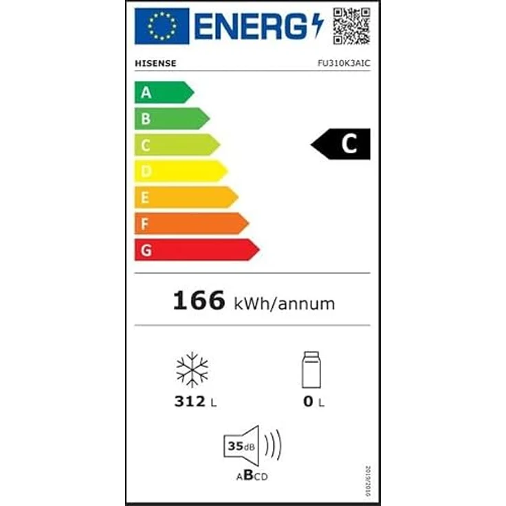 HISENSE FU310K3AIC, Gefrierschrank mit 312 l Volumen, 1856 mm hoch, ConnectLife, freistehend, Boden-Kühlsystem – Bild 11