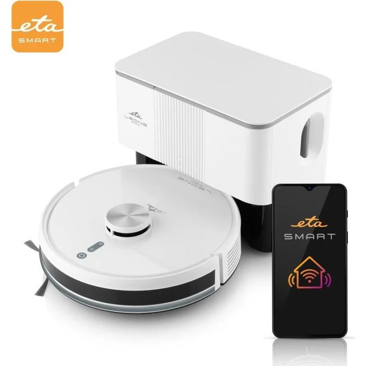 ETA Leone Pro, Staubsauger Roboter mit 3-in-1-Funktion, 5.000 Pa Saugkraft und 235 Minuten Akkulaufzeit