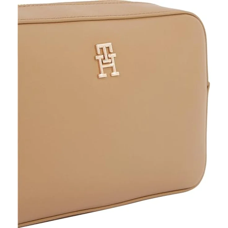 Tommy Hilfiger Umhängetasche TH DISTINCT CAMERA BAG, Damen Schultertasche, Safari Canvas, beige Innenfarbe, mit TH-Schmuckelement – Bild 3