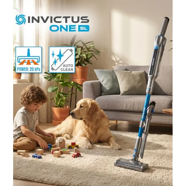 Genius Invictus ONE SL, Akku Staubsauger Set 14-TLG. mit 200 Watt BLDC-Motor und automatischer Entleerung – Bild 2