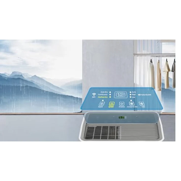 Hisense Luftentfeuchter D16HW - 16L, Trockenfunktion, Anzeige bei vollem Tank, Timer, Automatischer Betrieb/Neustart – Bild 5