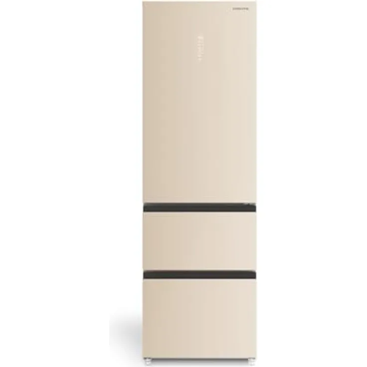 CREATE FRIDGE STUDIO COMBI PRO FLEX 401 Kühlschrank im italienischen Stil, 401L Sand, No Frost, Urlaubsmodus, antibakteriell, Touch-Elektronik, 158W