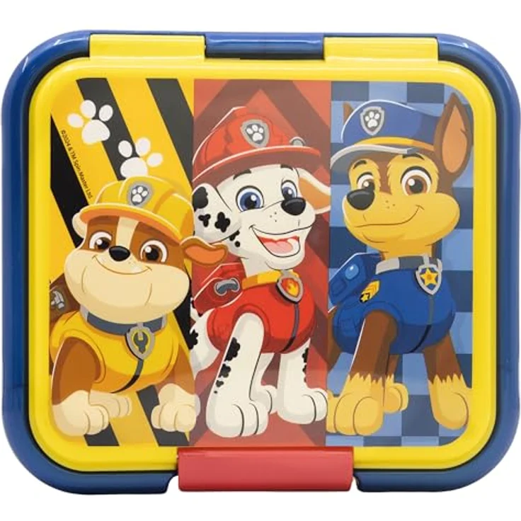 PAW PATROL Brotdose für Kinder, Lunchbox mit 3 Fächern aus Kunststoff, 18 x 6,2 x 16 cm, für Jungen ab 3 Jahren – Bild 2