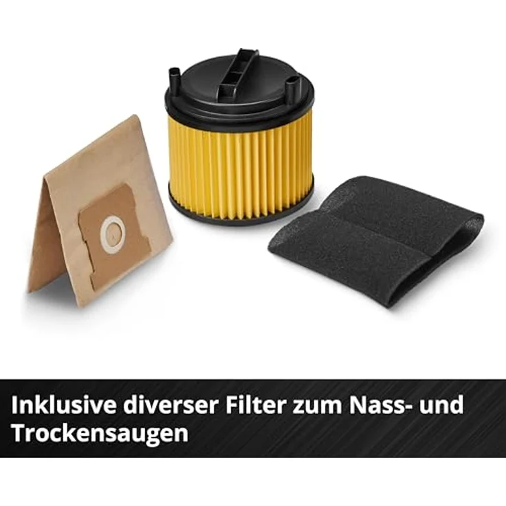Einhell Nass-Trockensauger TC-VC 2045, 850 Watt, 180 mbar Saugleistung, 20 L Auffangbehälter, Blasanschluss, inkl. Düsen, Filter und Schmutzfangsack – Bild 5