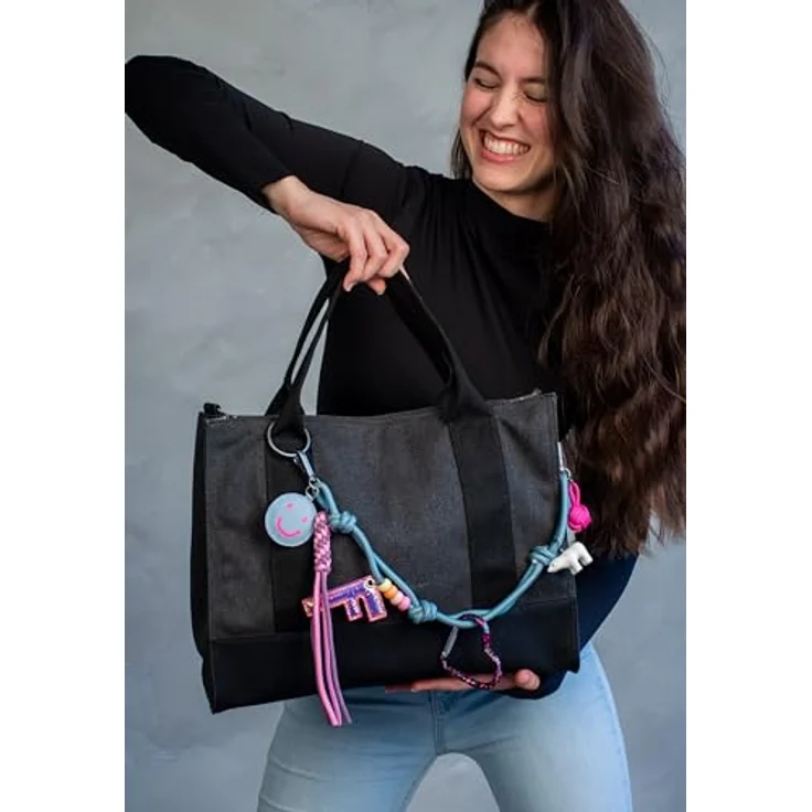 Fritzi aus Preußen Tote Bag Limited, Shopper Tasche aus robustem Nylon mit abnehmbarem Umhängeriemen, schwarz – Bild 5