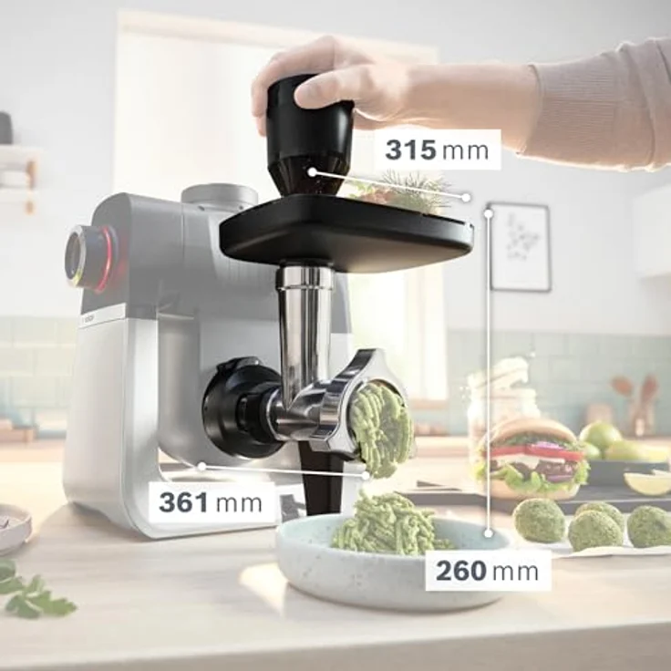 Bosch Hausgeräte MUZS6HA Zubehör-Set Hunting Adventure, Fleischwolf aus Aluminiumdruckguss – Bild 2