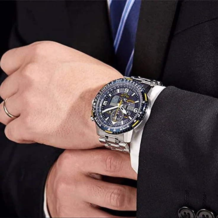 Citizen Herren Armbanduhr Funk Eco Drive JY8078 52L Promaster Skyhawk Blue Angel – Bild 7