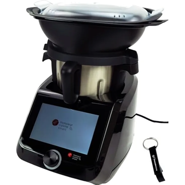 Silvercrest Monsieur Cuisine smart SKMS 1200 B3 mit 1200W, 8"-Touchdisplay, Linkslauf, integrierter Waage & Kochfunktionen