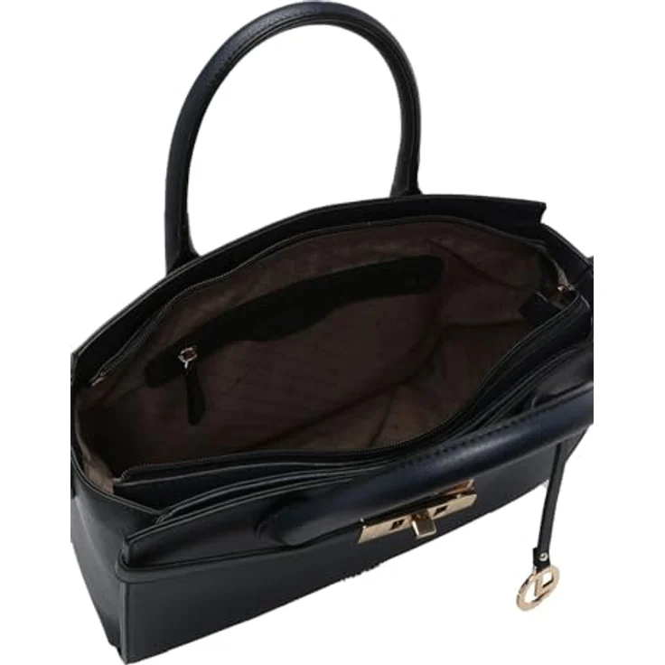 L.Credi Konstanze Handtasche aus Kunstleder, 37 cm, Blau, geräumiges Hauptfach – Bild 5