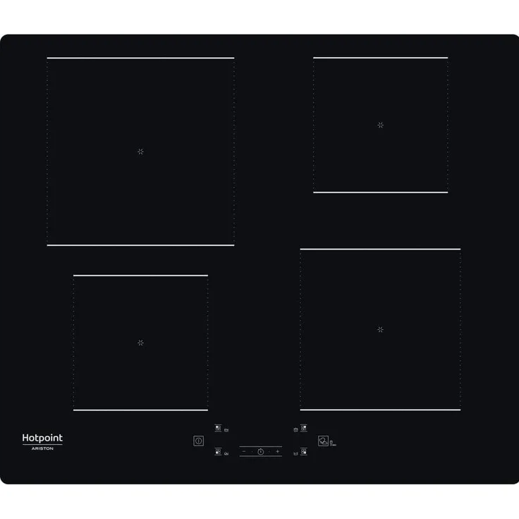 Hotpoint HQ 2260S NE, Einbau-Induktionskochfeld 59 cm mit 4 Herdzonen, Touch-Steuerung, Schwarz