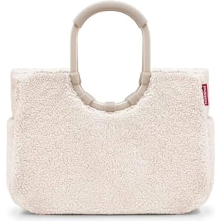 reisenthel loopshopper L, Einkaufstasche mit 25 Litern Volumen, farbe teddy sand, Beige, wasserabweisend, verstärkter Boden mit Standfüßen, inklusive Innentasche mit Reißverschluss – Bild 1