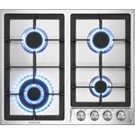 GASLAND GH60SF Gas-Kochfeld, Einbau Edelstahl 4-flammig, 8000 W, LPG/Erdgas, Flammabbruch-Schutz, stufenlose Temperaturregelung