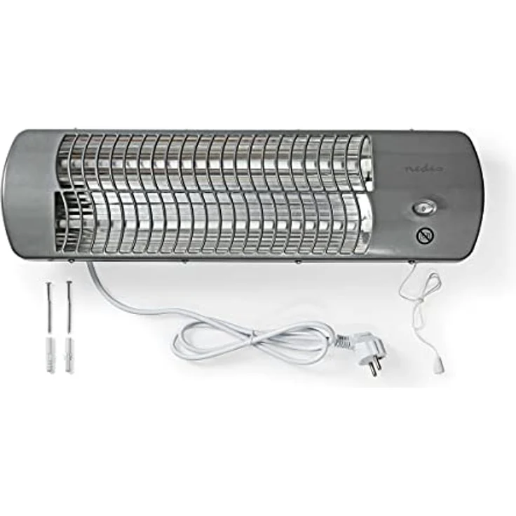 Nedis HTBA10GY Bad-Schnellheizer 1200W 12m² Grau, Heizstrahler, Grau – Bild 4