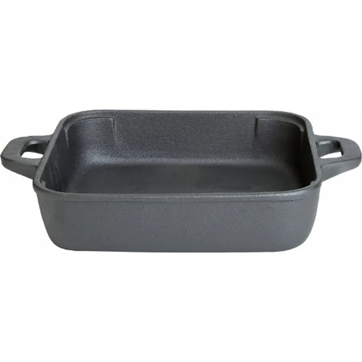 PaellaWorld 4538 Gusspfanne quadratisch, 25 x 25 x 6 cm, ideales Grillzubehör für alle Herdarten